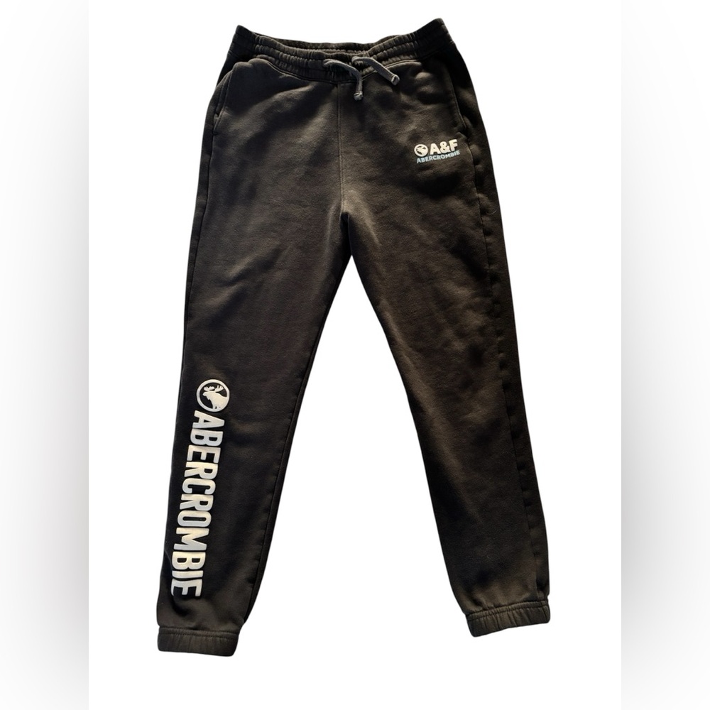 Abercrombie Kids Dark Gray Logo Jogger Sweatpants Unisex Size 11/12